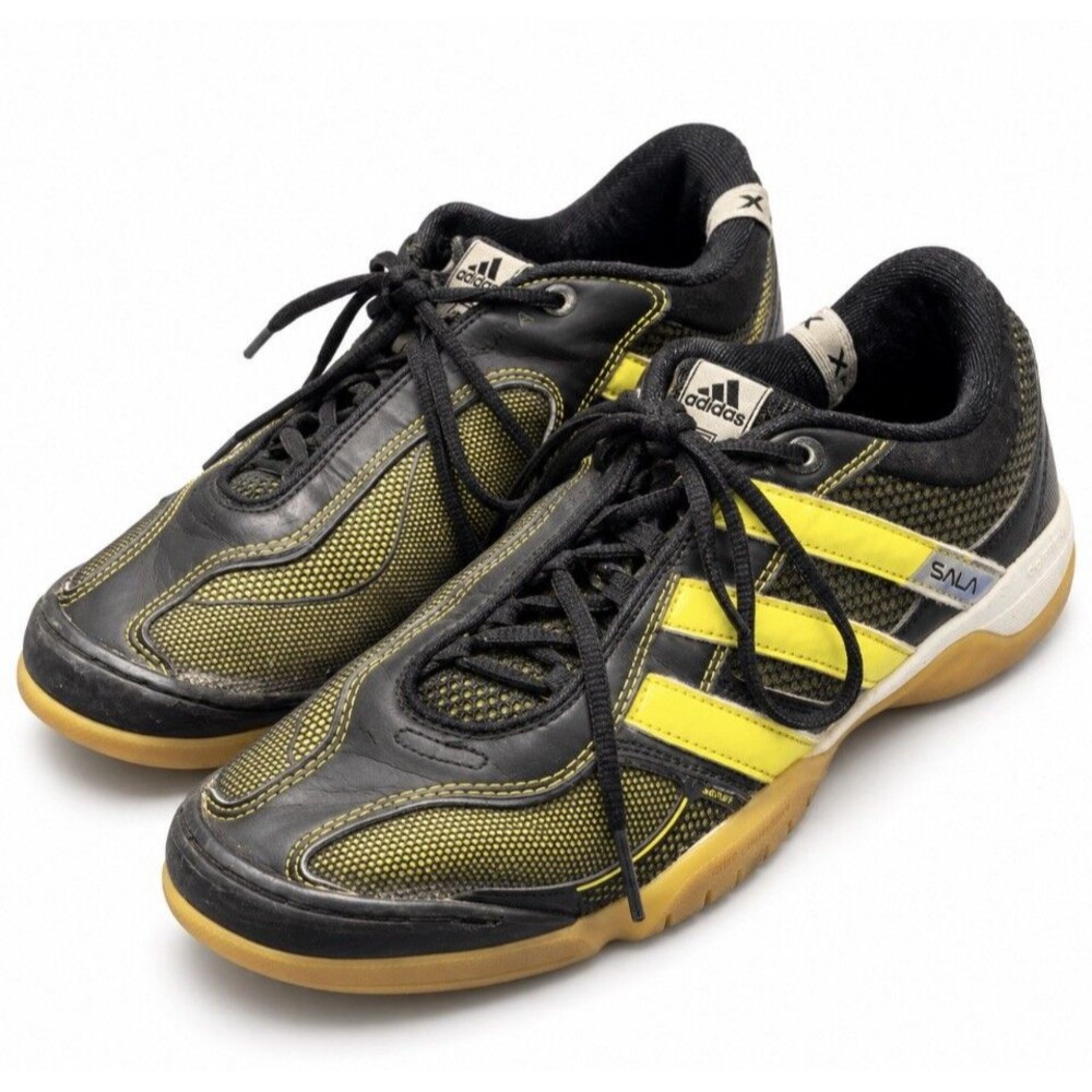 Adidas Top Sala X Indoor Soccer Shoes Mens Size 8 Black Yellow G17665 Vintage